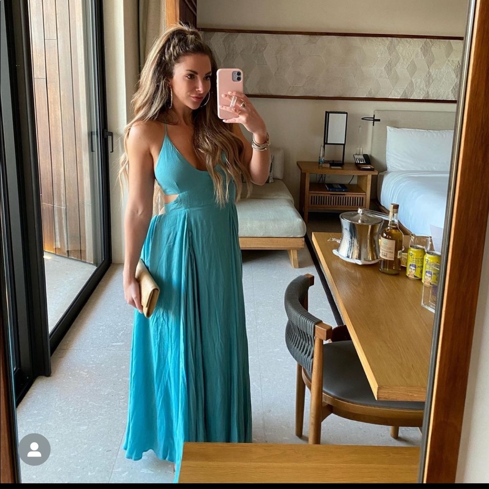 Free People Lillie Maxi Dress - teal XS